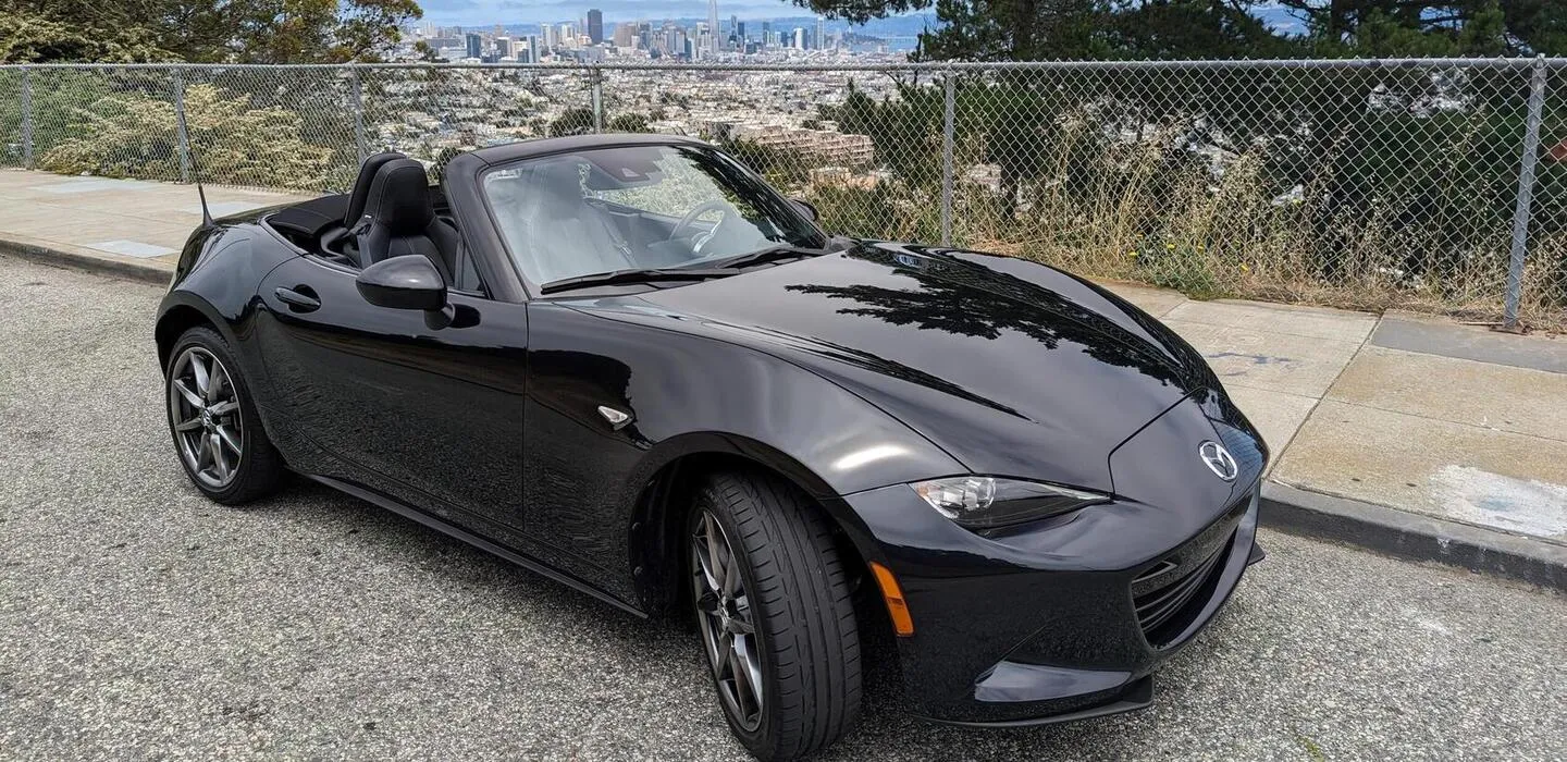 A black 2021 Mazda MX-5 Miata